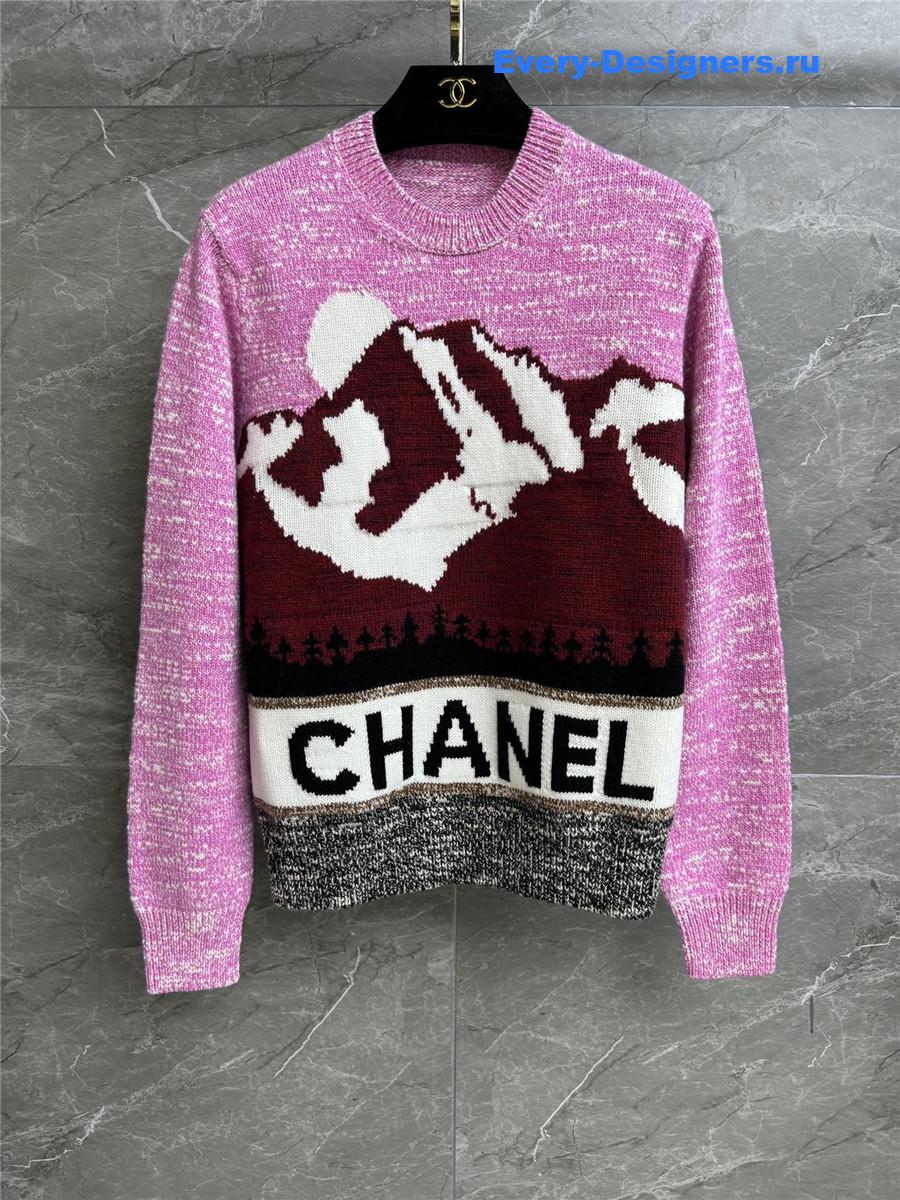 CC Snow Mountain Jacquard Sweater Pink