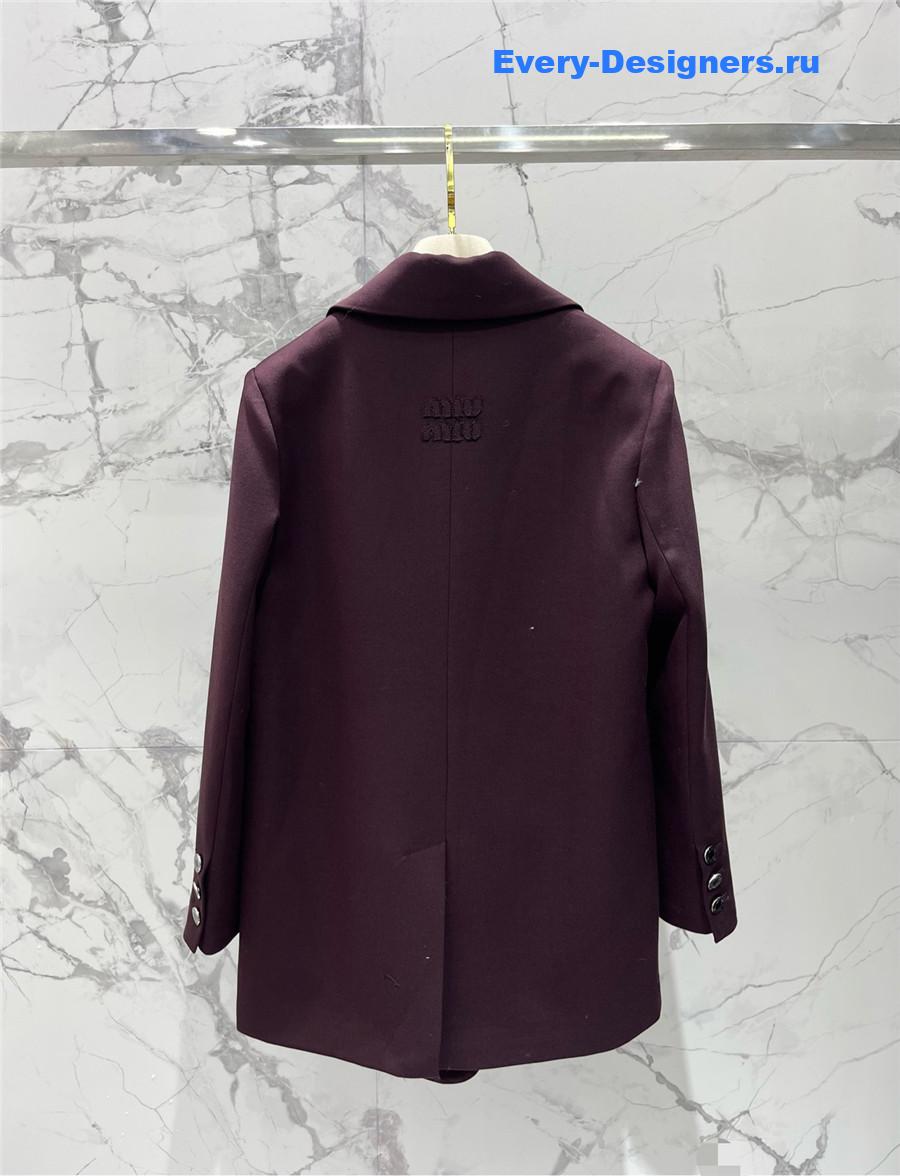 M1um1u double pocket lapel blazer