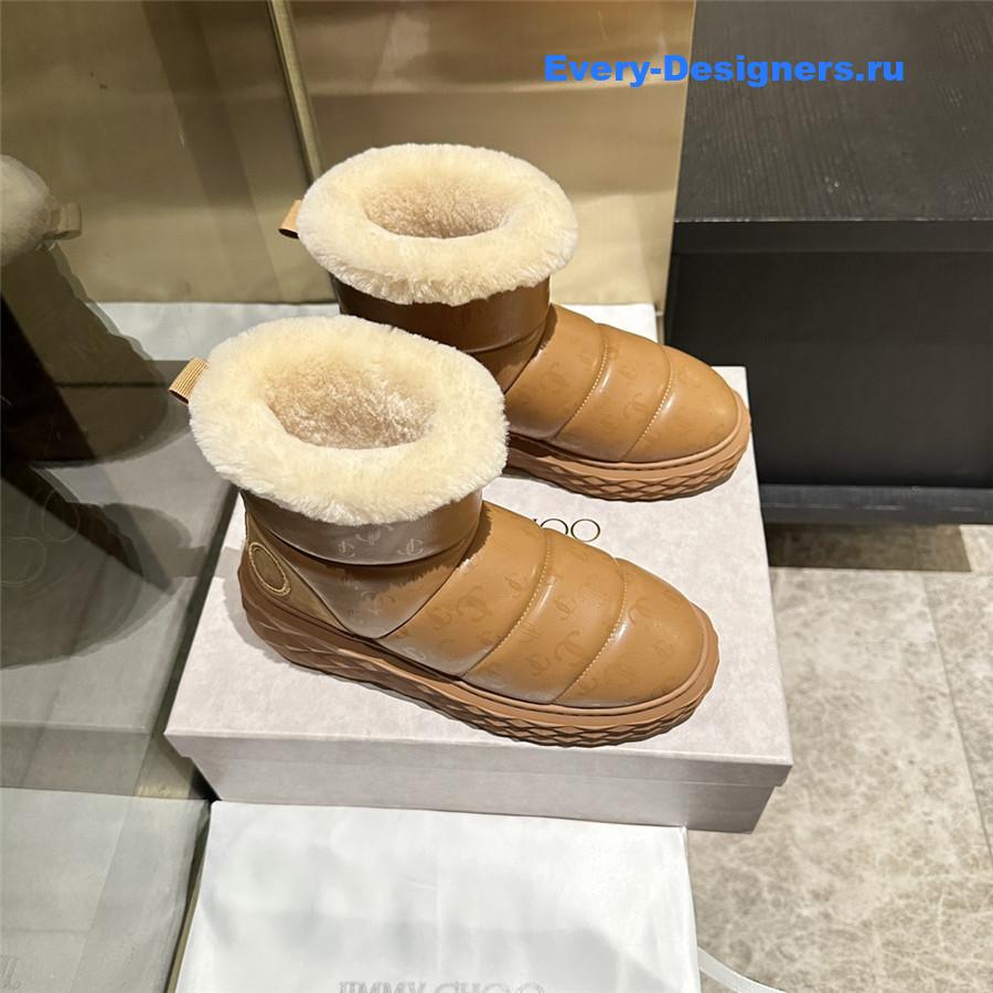 J1m*y Ch00 xan leather snow boots