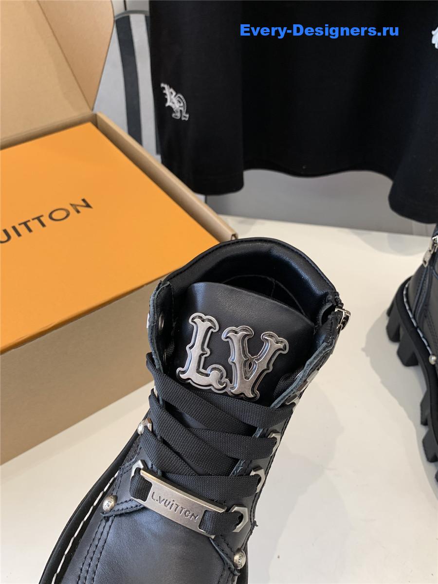 l0vis Vvtt0n lv checker ankle boot black