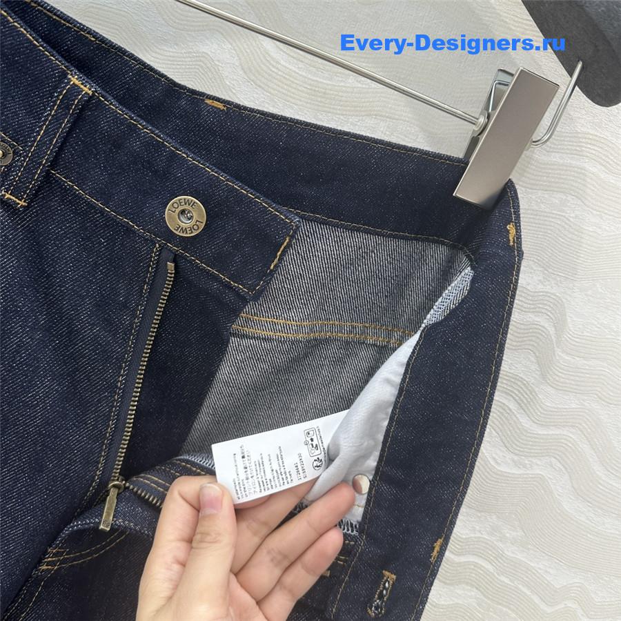 L0ew* denim sickle jeans