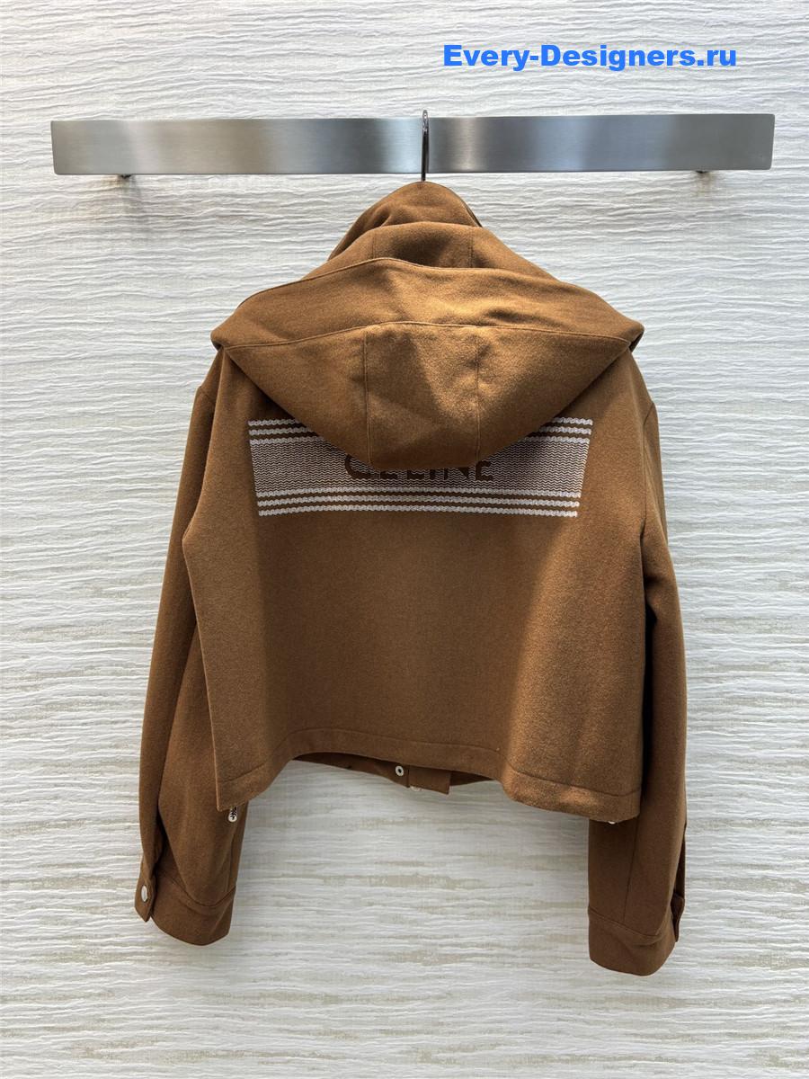 Ce1i*e cropped wool jacket
