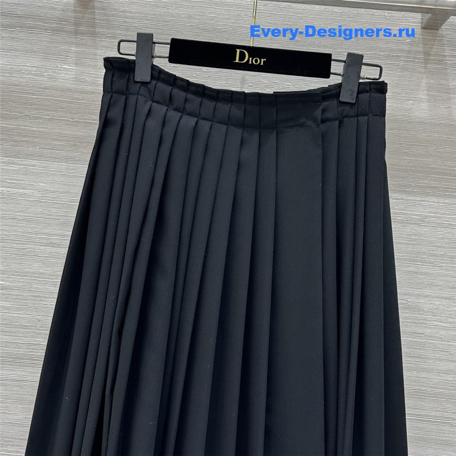 D10r irregular pleated long skirt