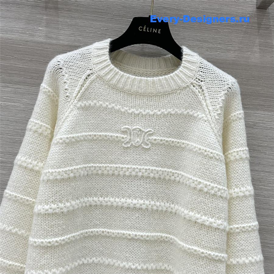 Ce1i*e logo cashmere sweater white