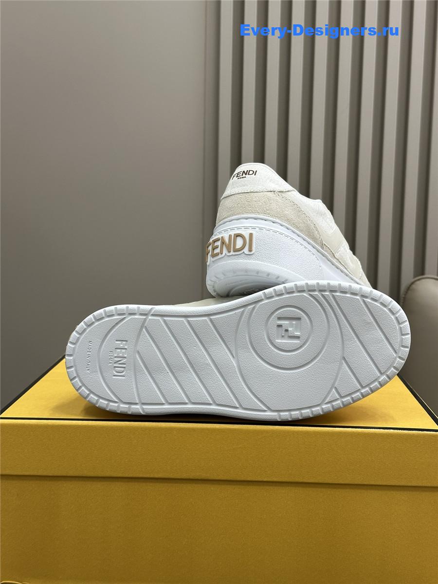 F**di logo match beige sneakers