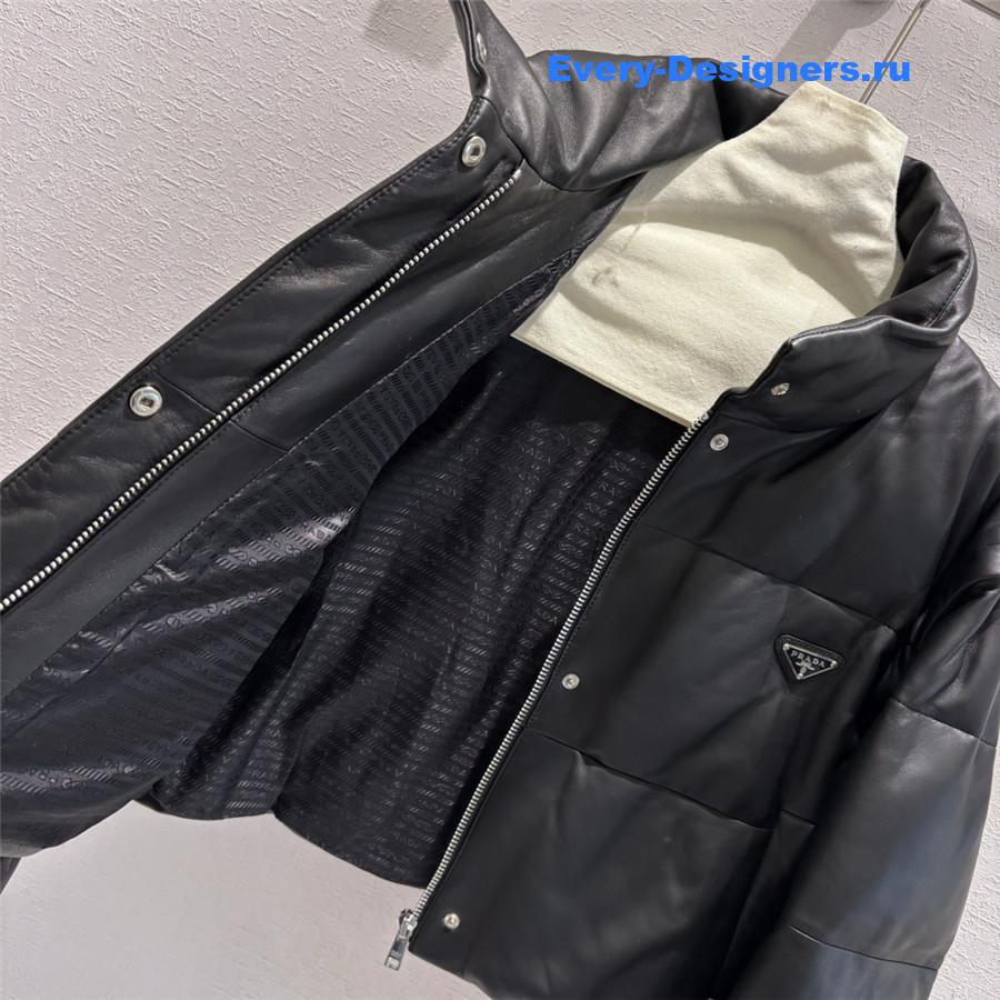 Pra*a leather down jacket