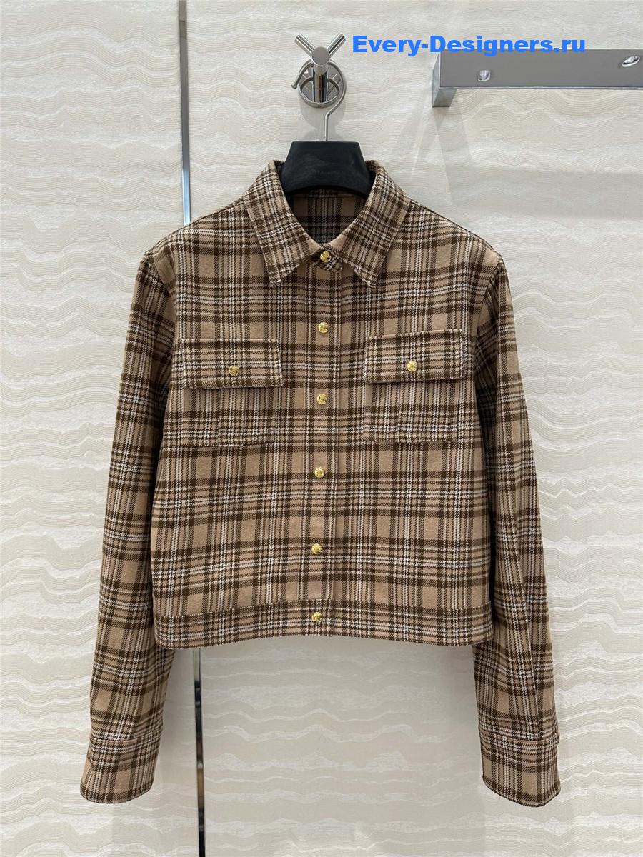 Ce1i*e checked wool shirt