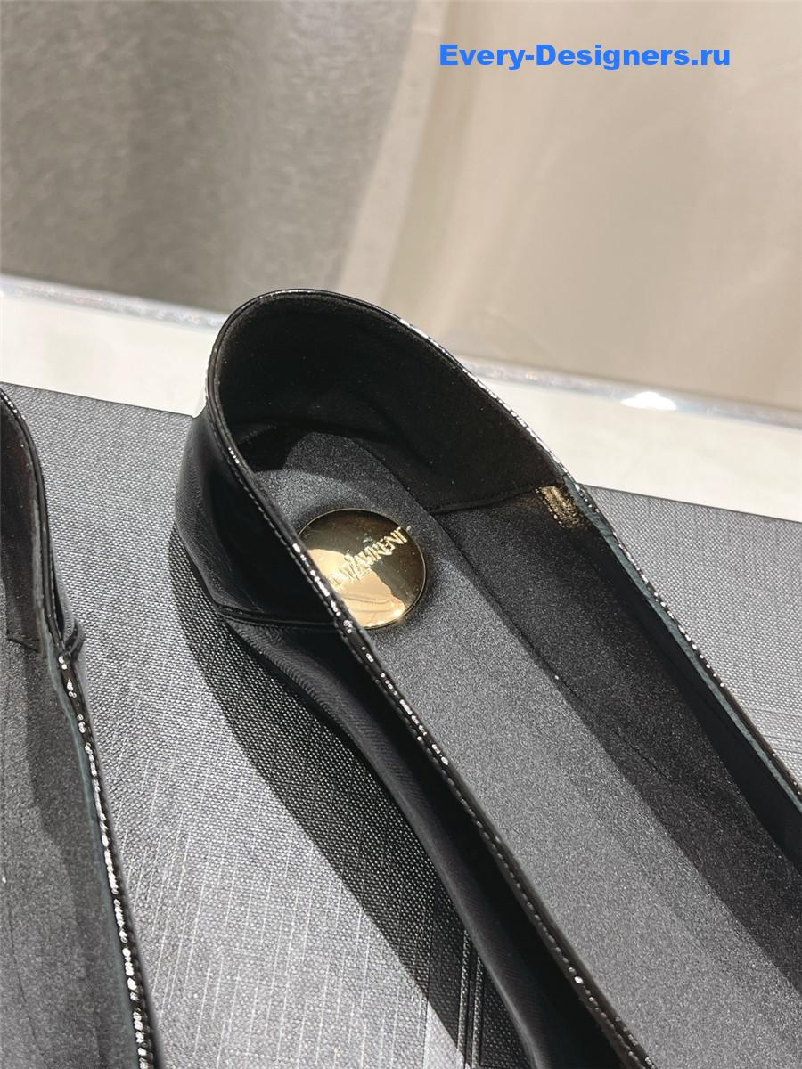 Y51 poppy patent leather ballerinas