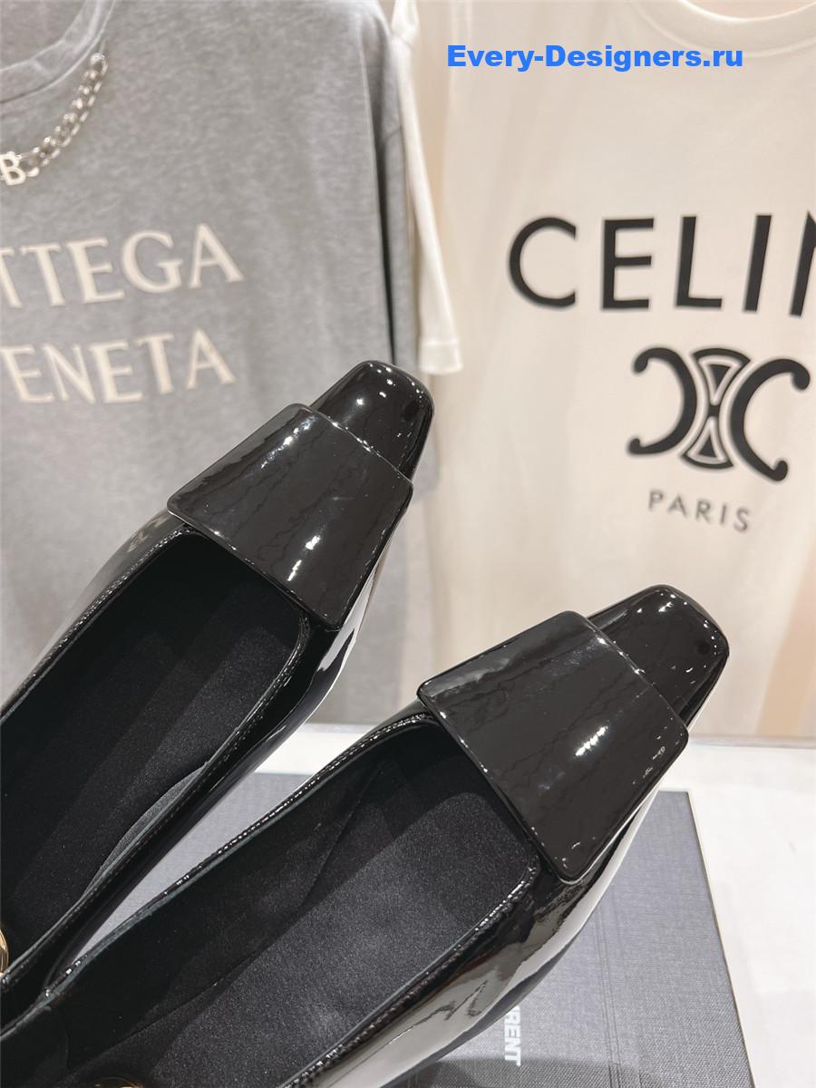 Y51 poppy patent leather ballerinas