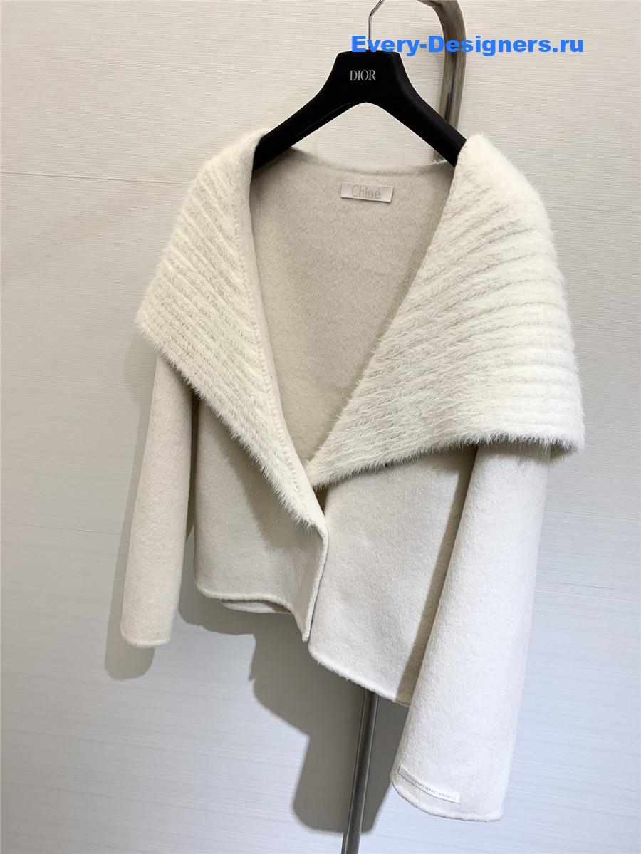 Chloé Navy collar wool coat