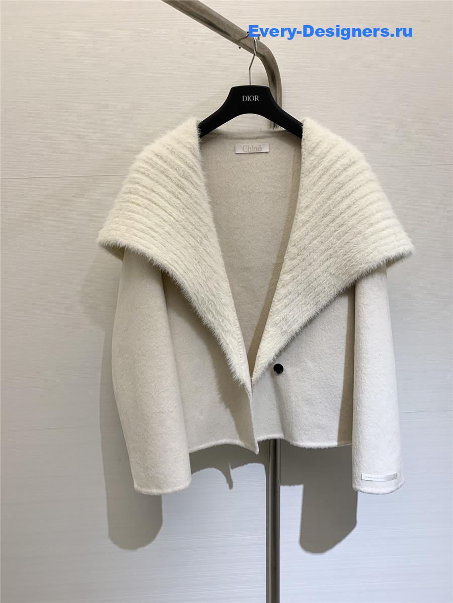 Chloé Navy collar wool coat