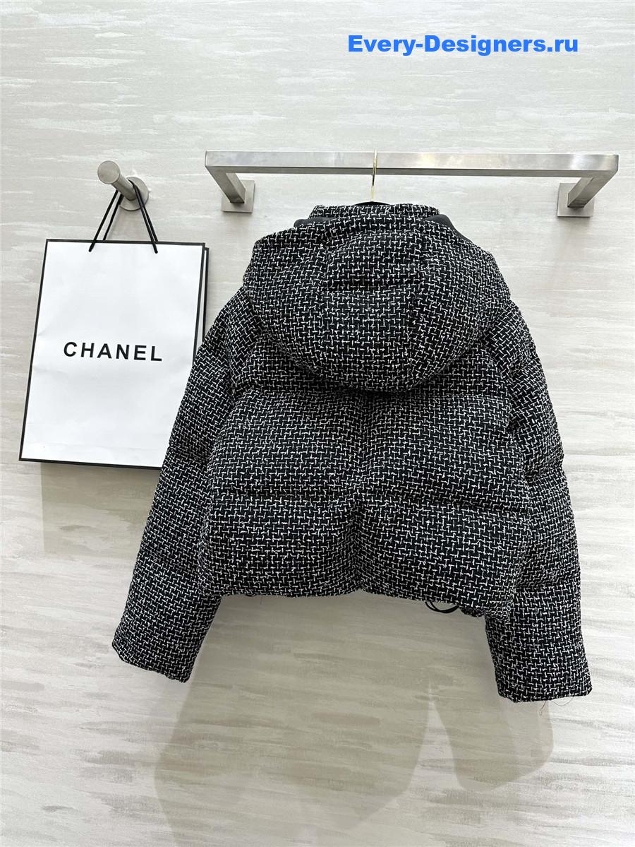 Ch**el snowflake woven down jacket