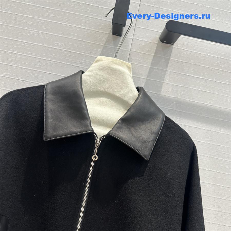 H**me5 cashmere and leather jacket