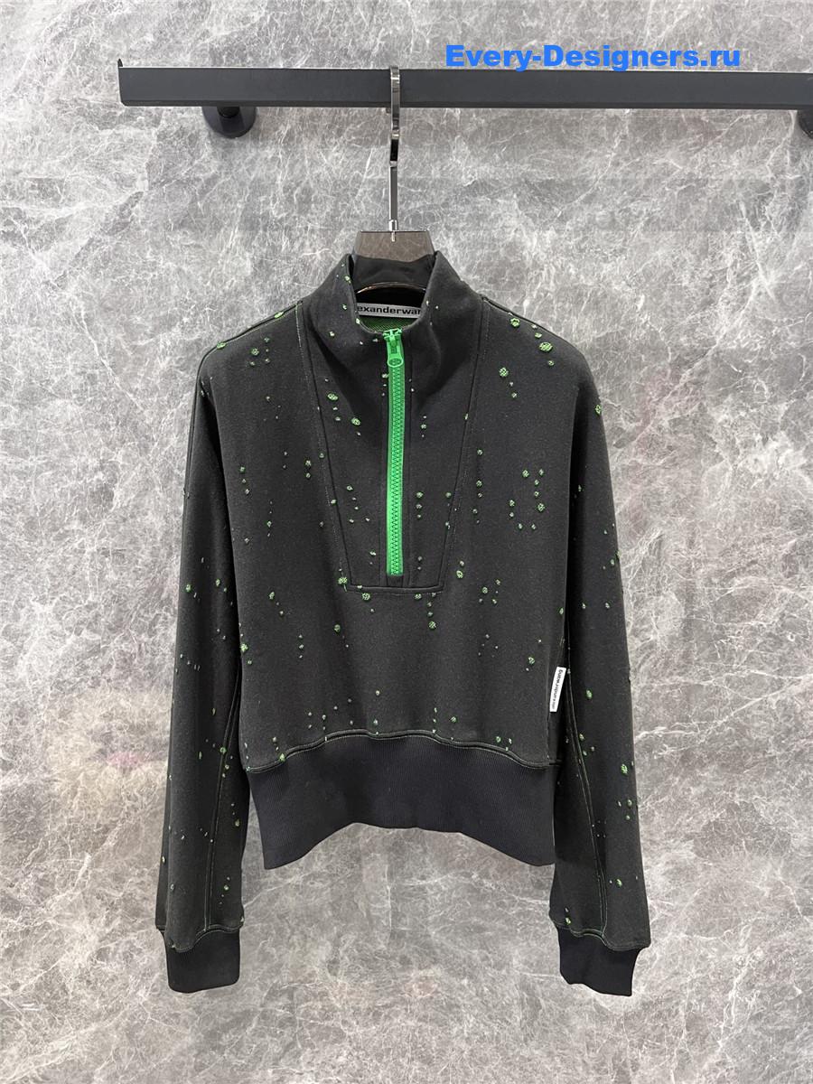 A1exa*der wang cropped half-zip sweatshirt