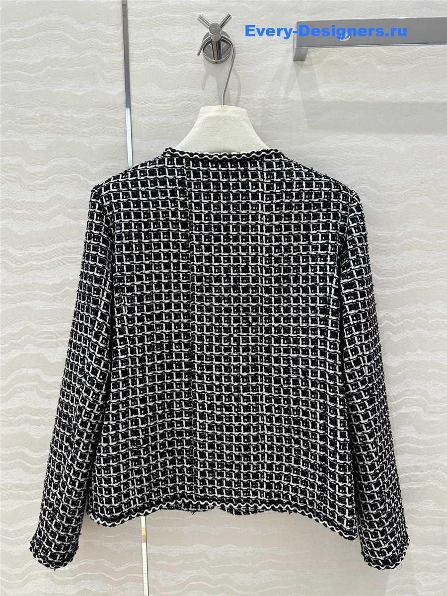 Ch**el check soft tweed jacket