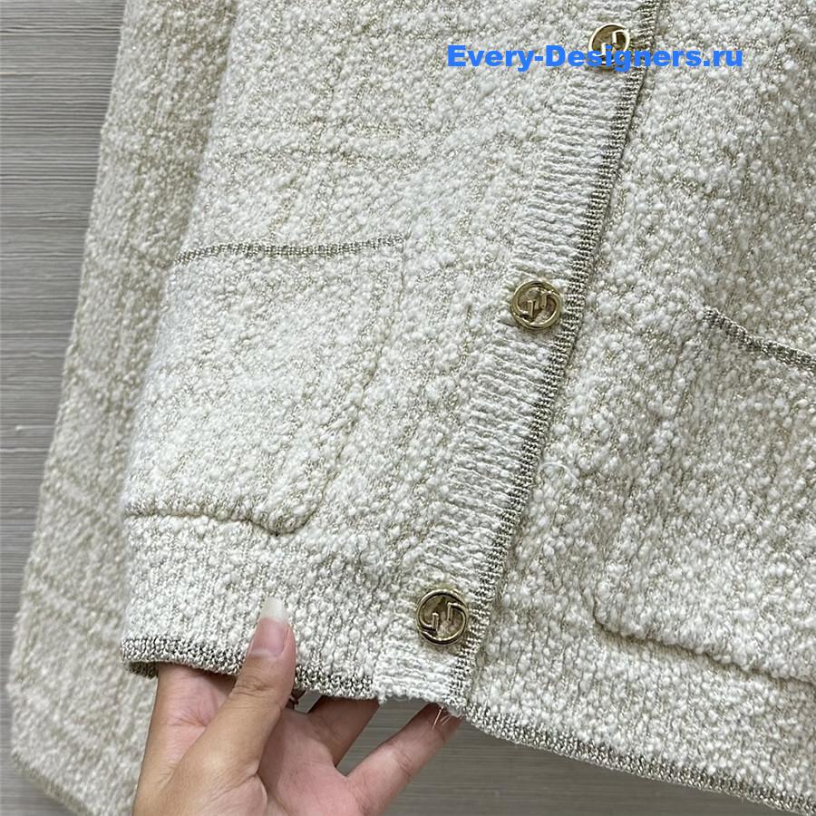 Gvc*1 gold check cardigan jacket