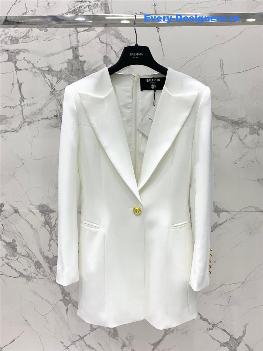 Balmain grained wool skirt suit