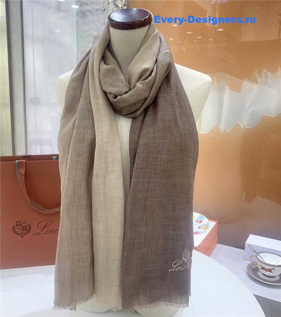 L0r0 P1ana ring velvet colorblock long scarf