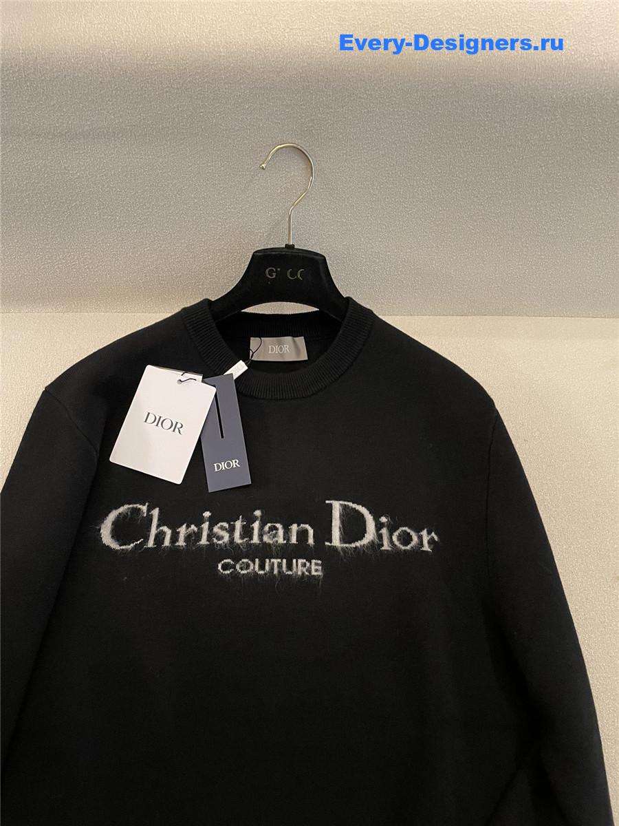 D10r brush logo knit sweater black