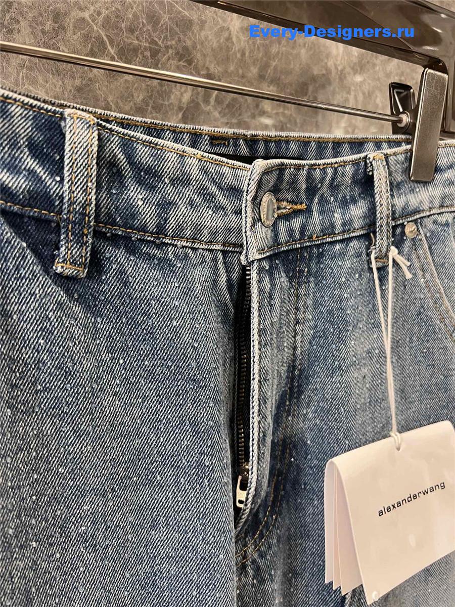 A1exa*der wang rhinestone denim overalls