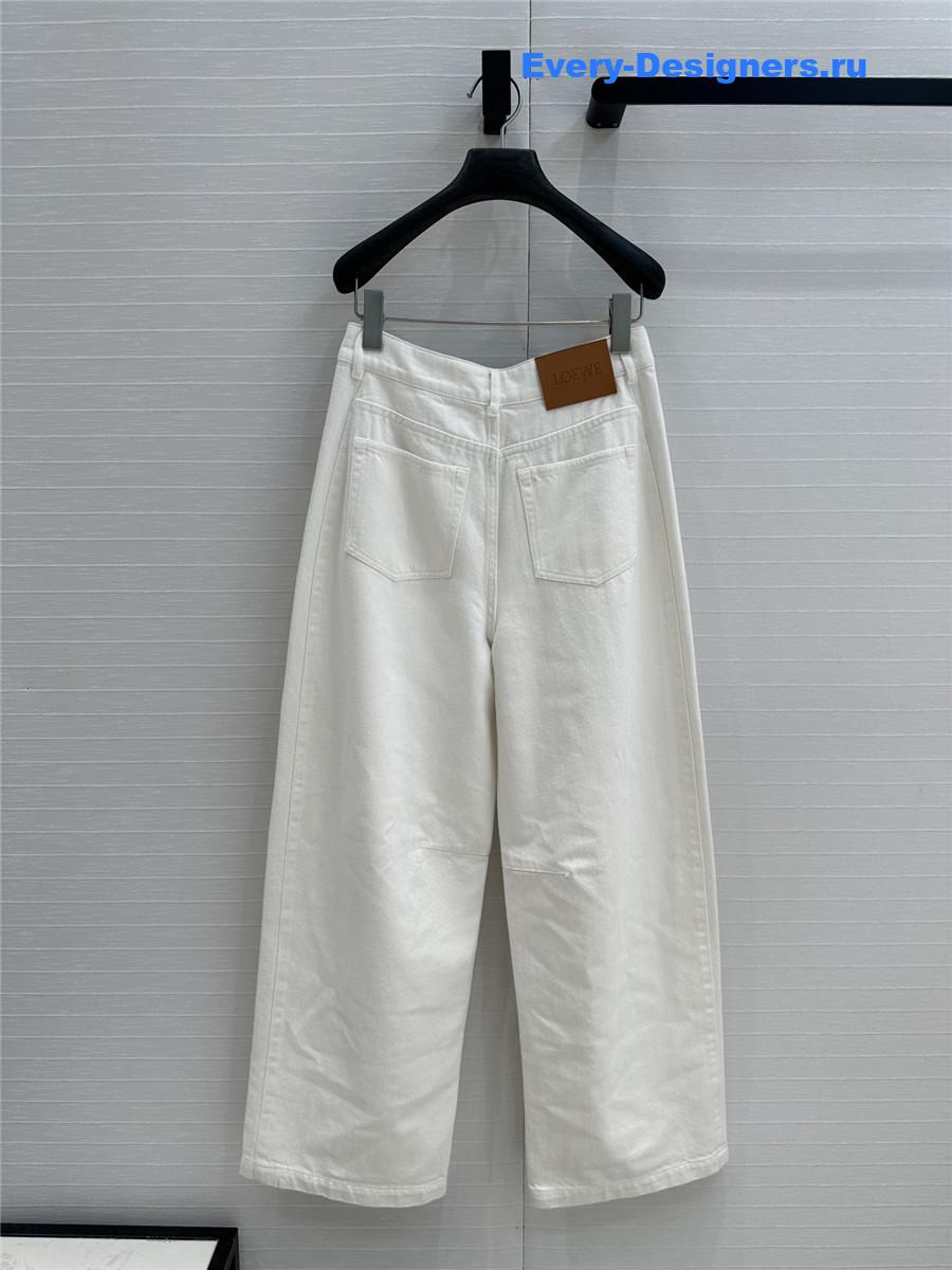L0ew* denim sickle jeans