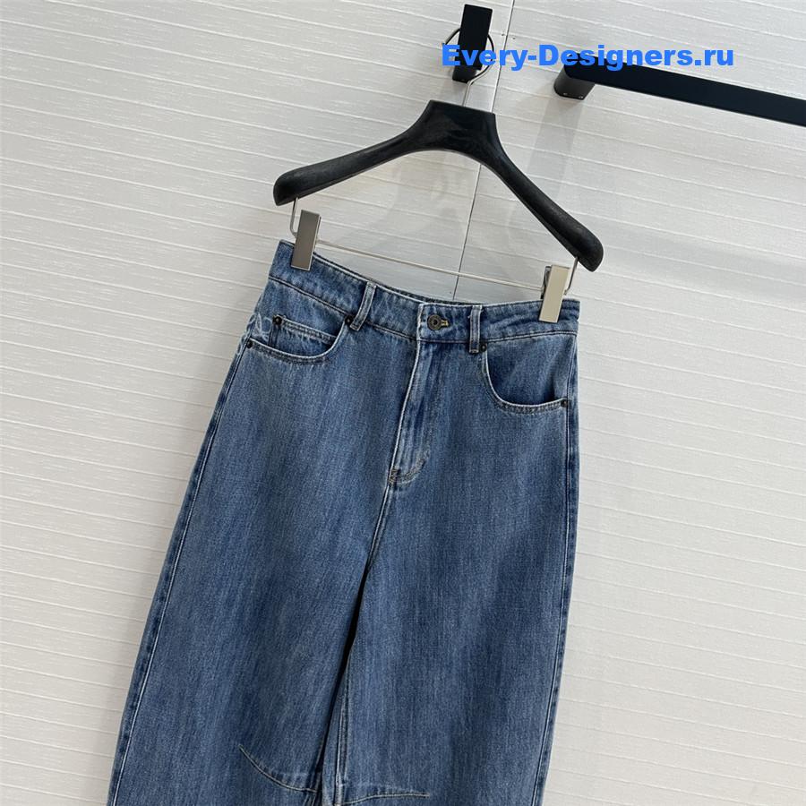 L0ew* denim sickle jeans