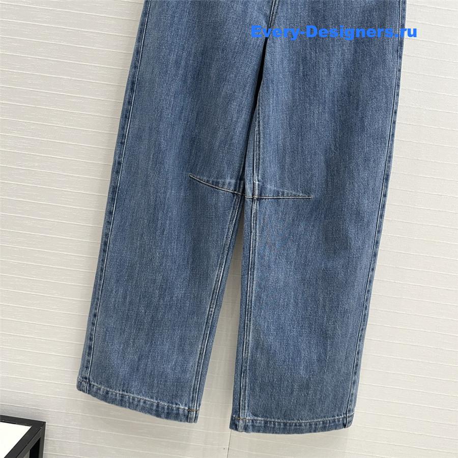 L0ew* denim sickle jeans