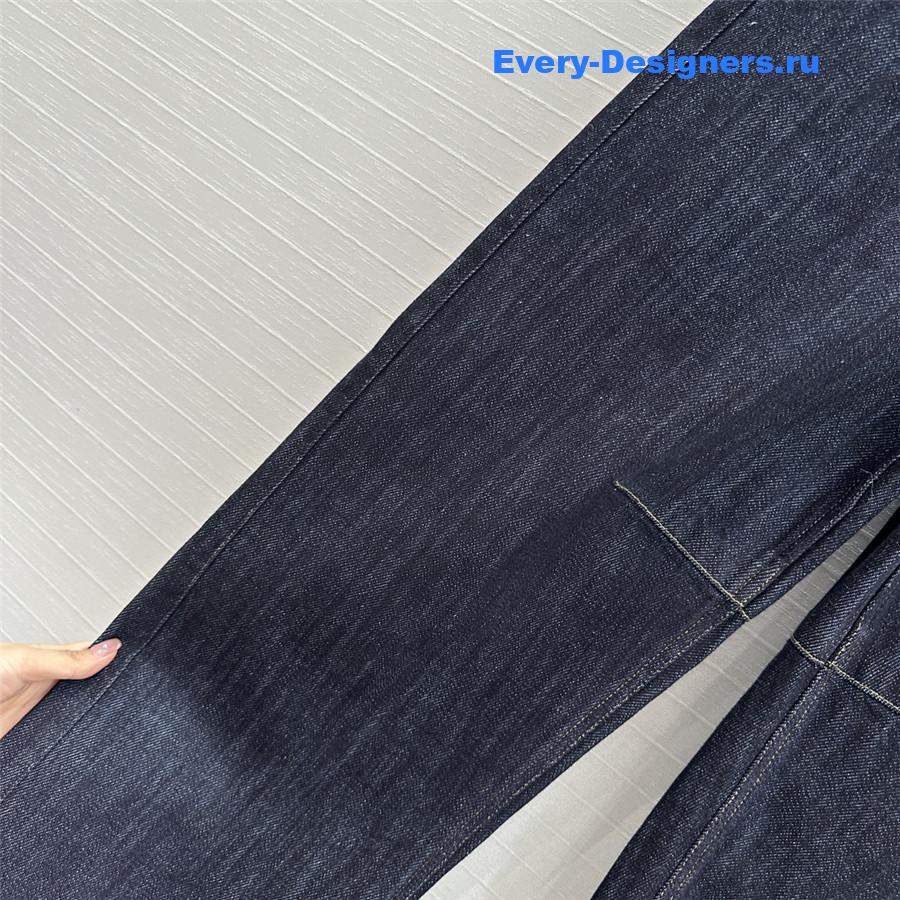 L0ew* denim sickle jeans