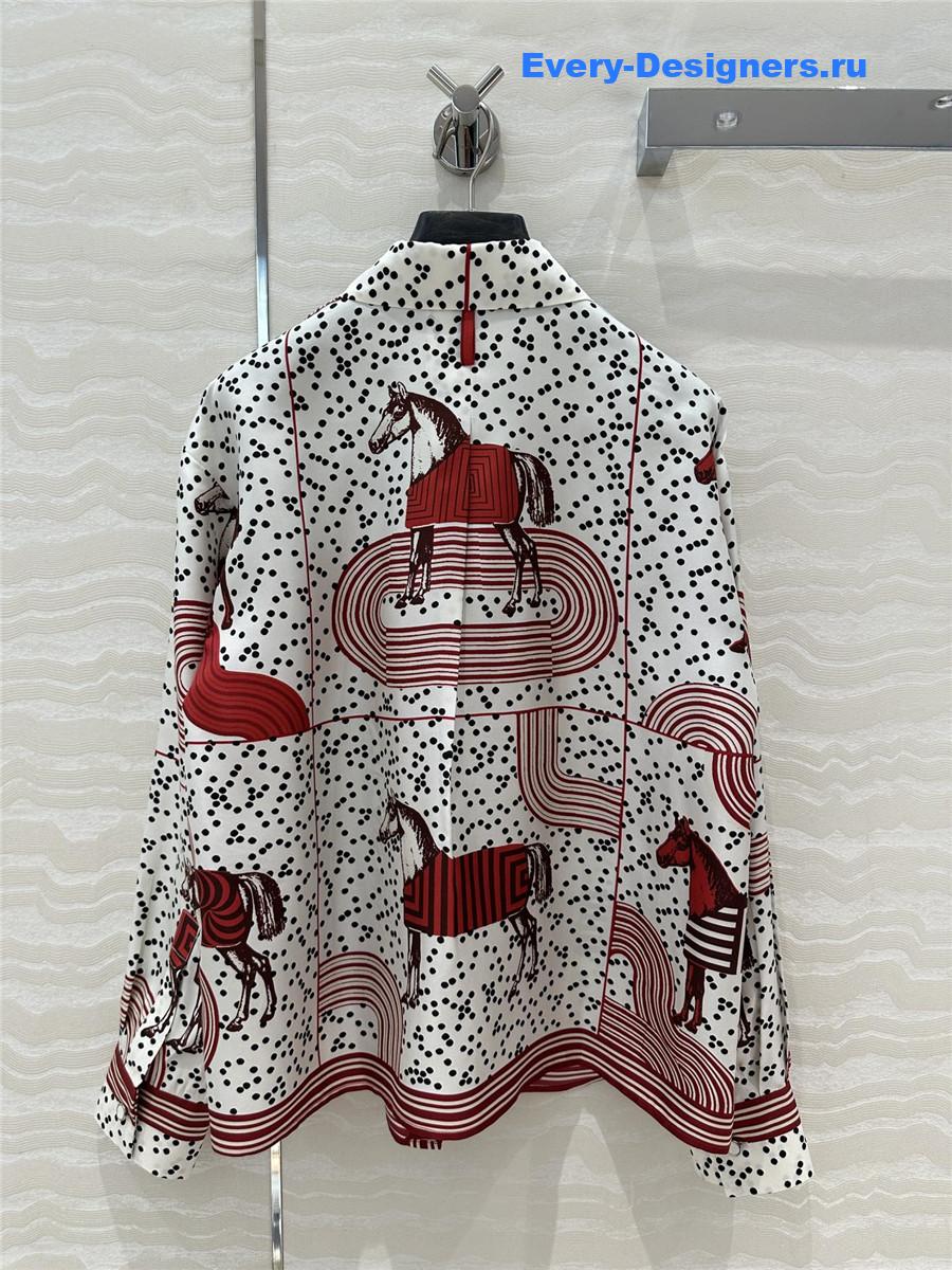 H**me5 printed silk shirt