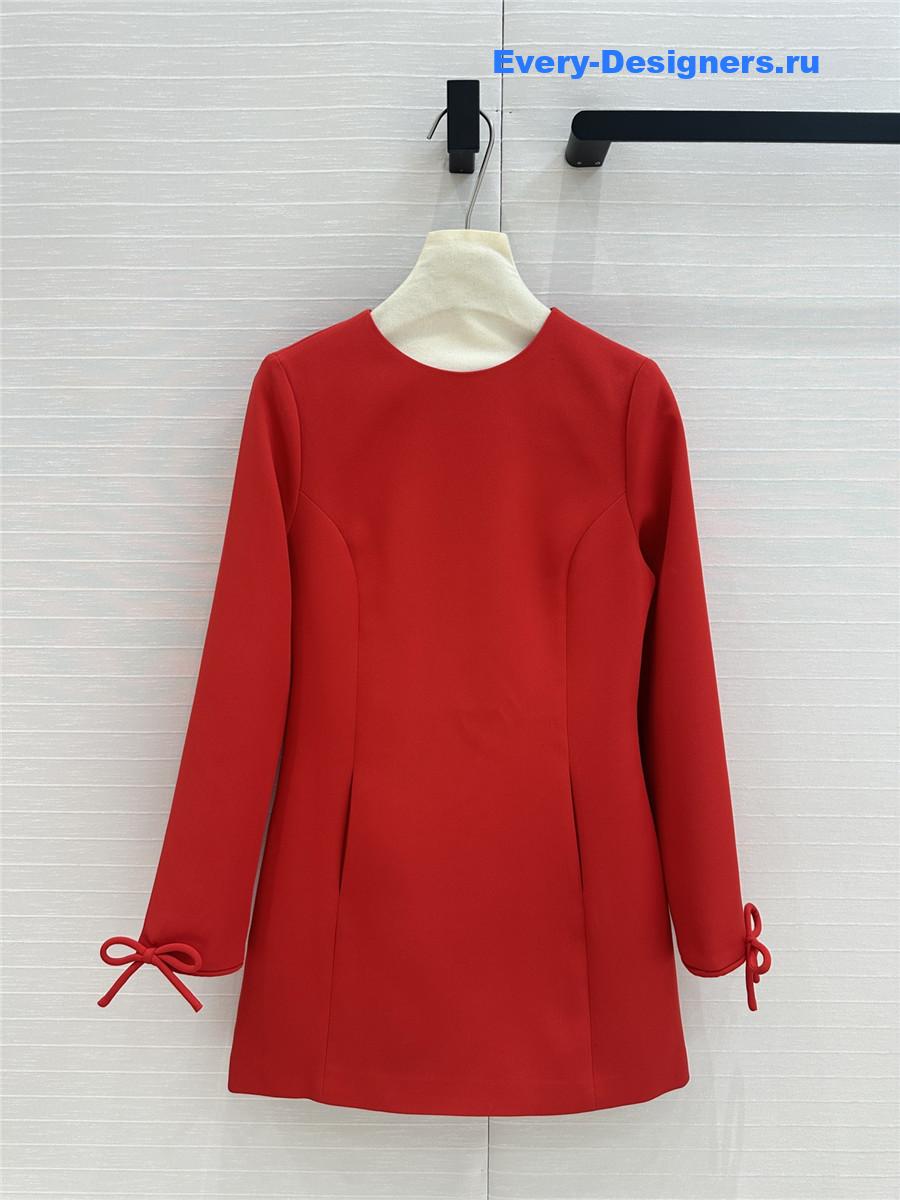 Va1e*ntin0 bow long sleeve dress