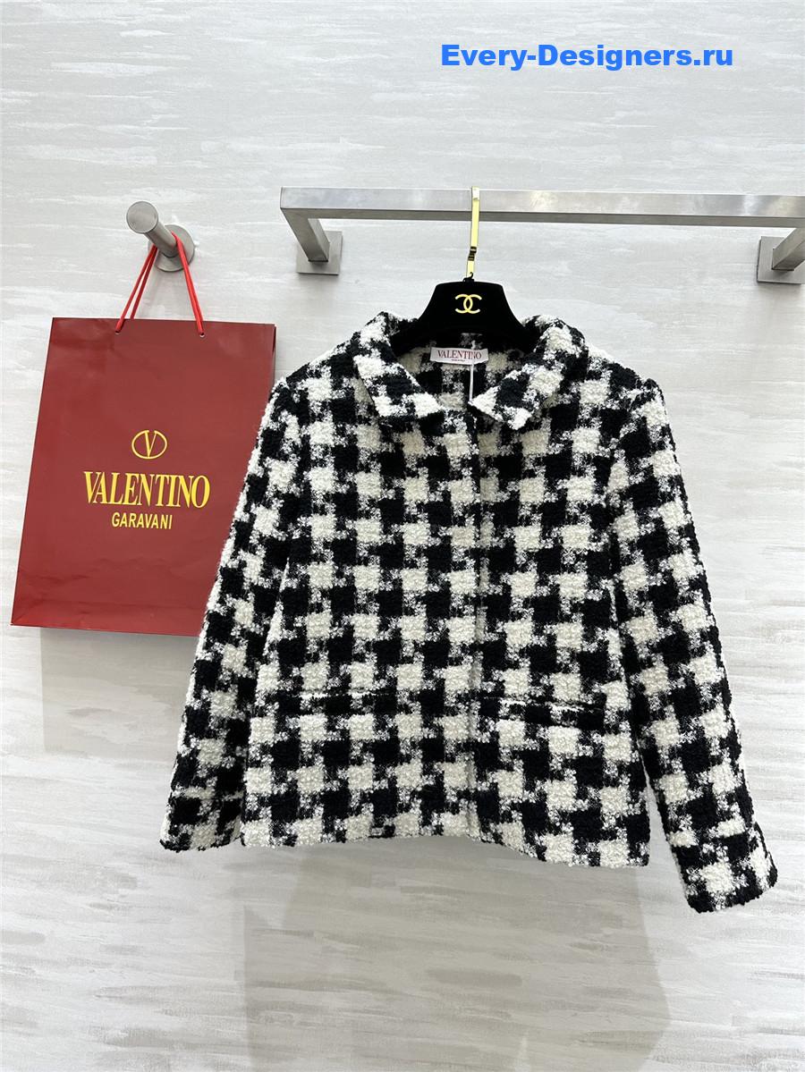Va1e*ntin0 houndstooth wool coat