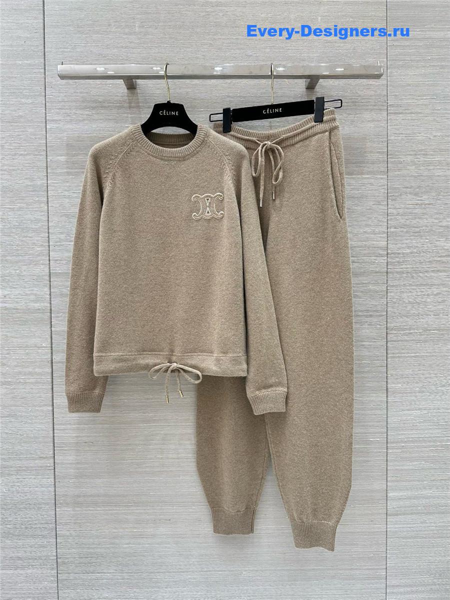Ce1i*e crew neck top + pants set
