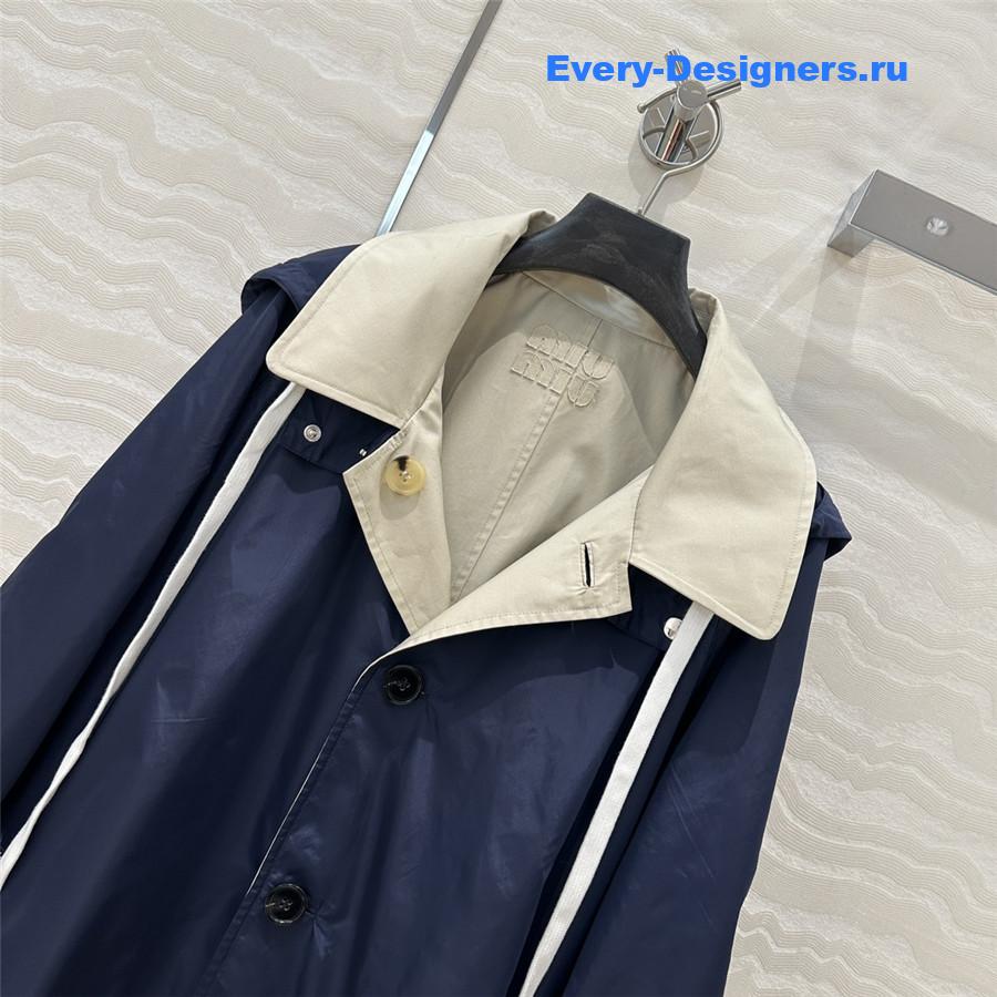 M1um1u jacket short trench coat