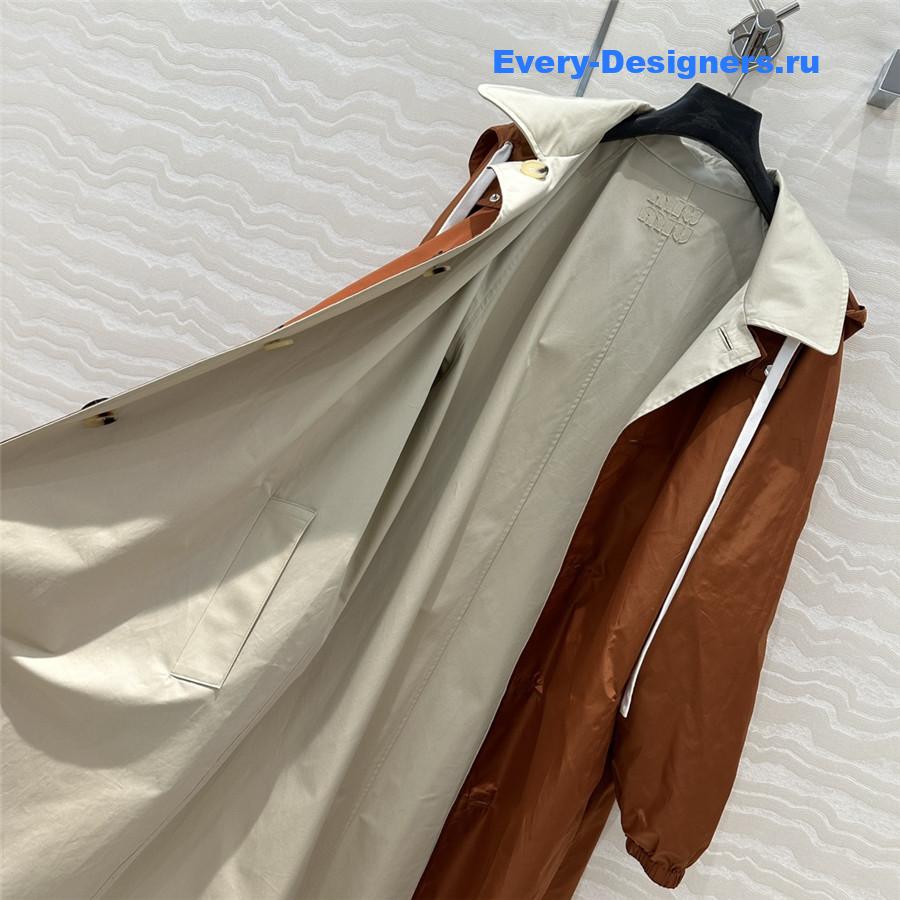 M1um1u jacket long trench coat