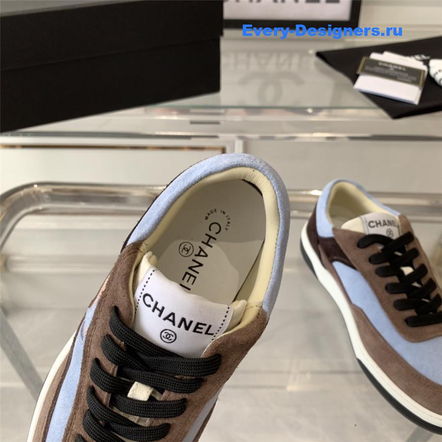 Ch**el multi-color suede low-top sneakers