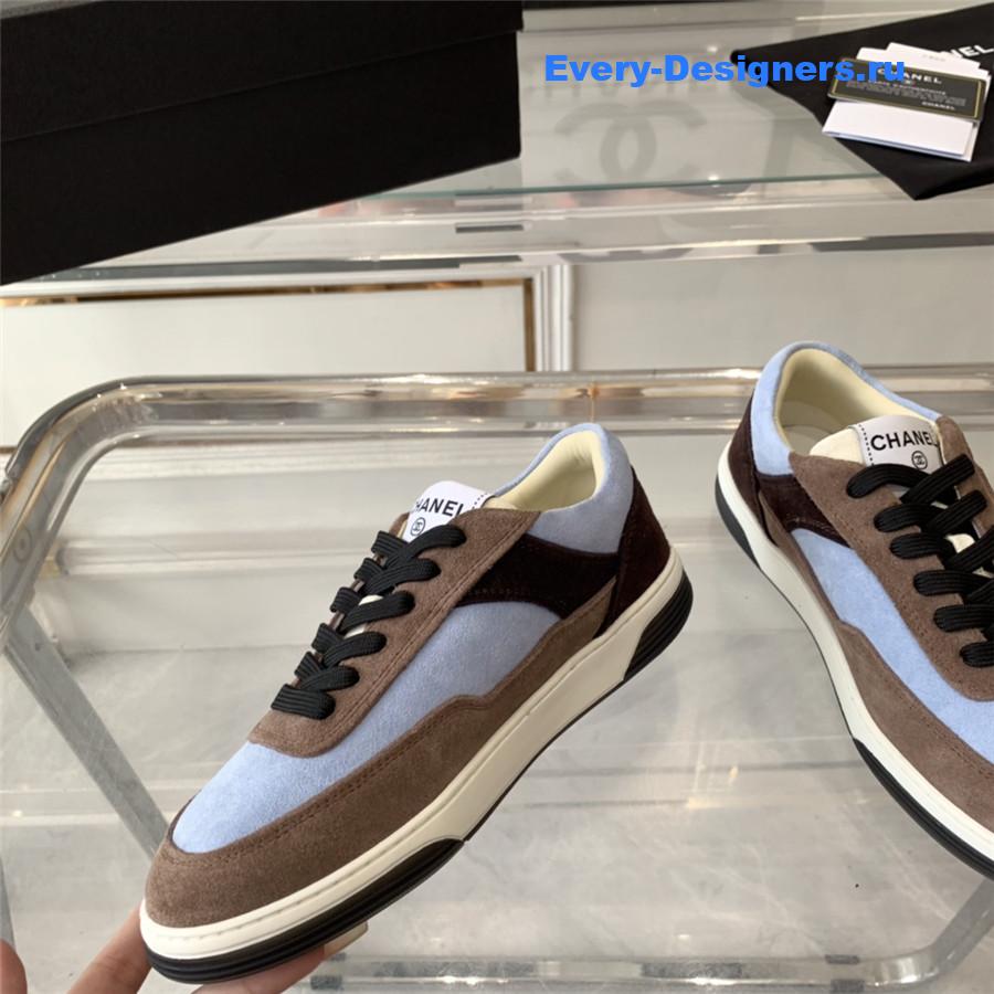 Ch**el multi-color suede low-top sneakers