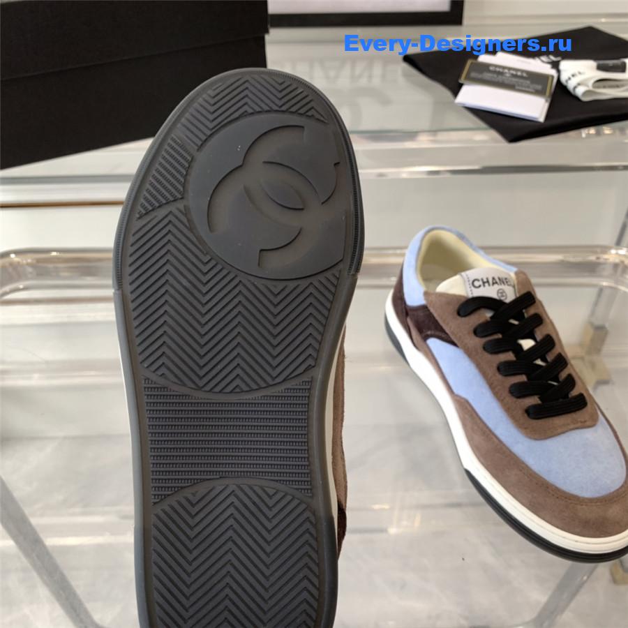 Ch**el multi-color suede low-top sneakers