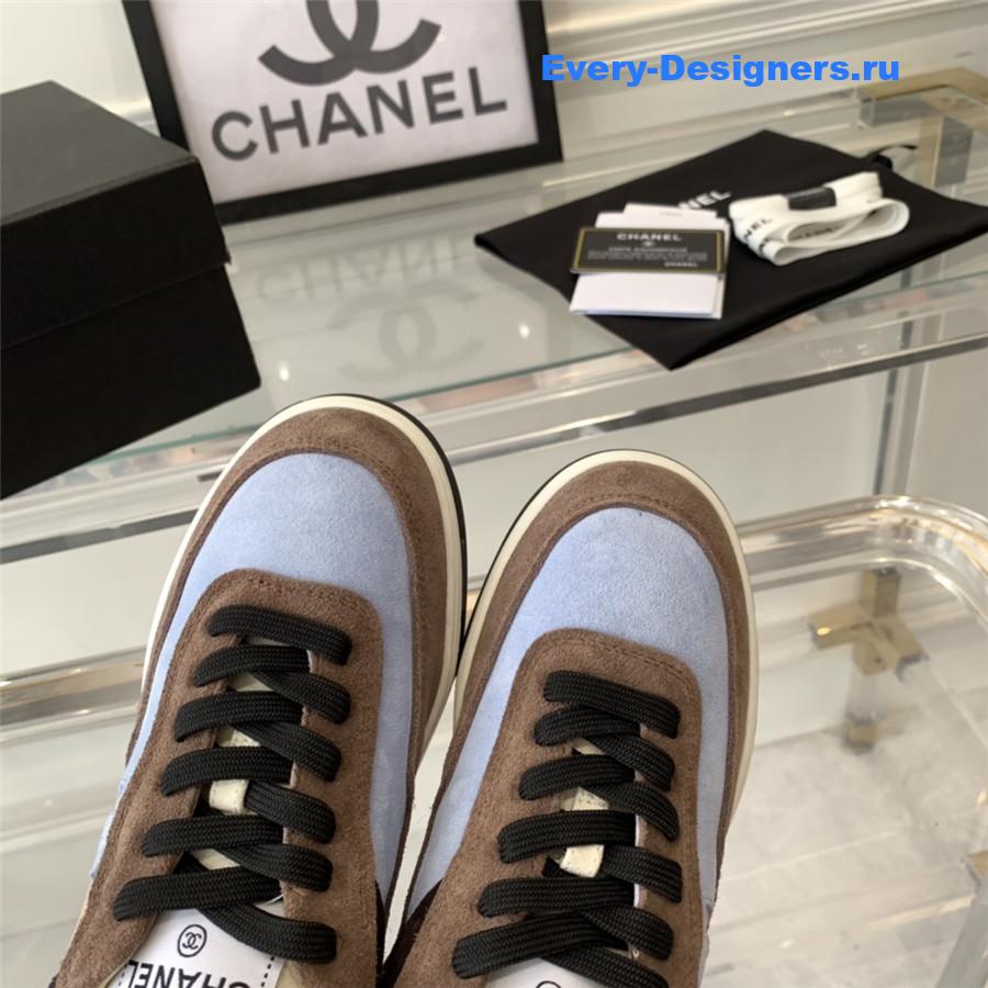 Ch**el multi-color suede low-top sneakers