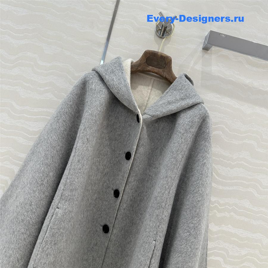 L0r0 P1ana hooded cashmere cape