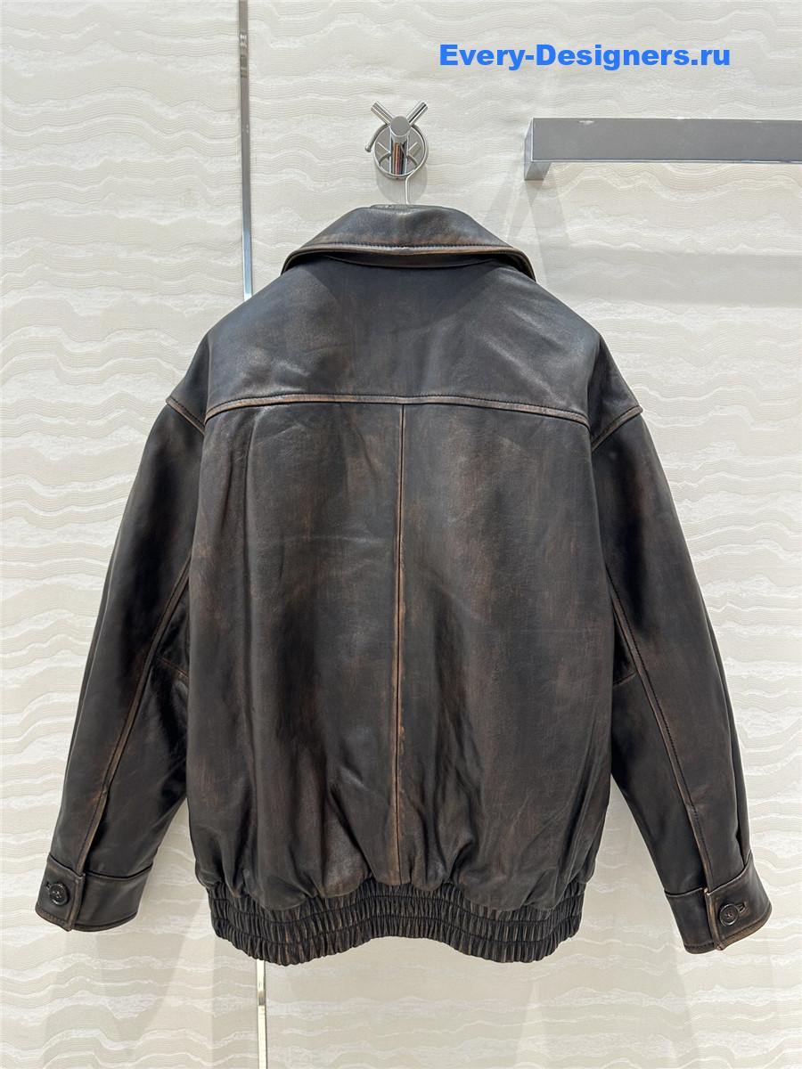 Miu Miu Women’s Lambskin Biker Coat