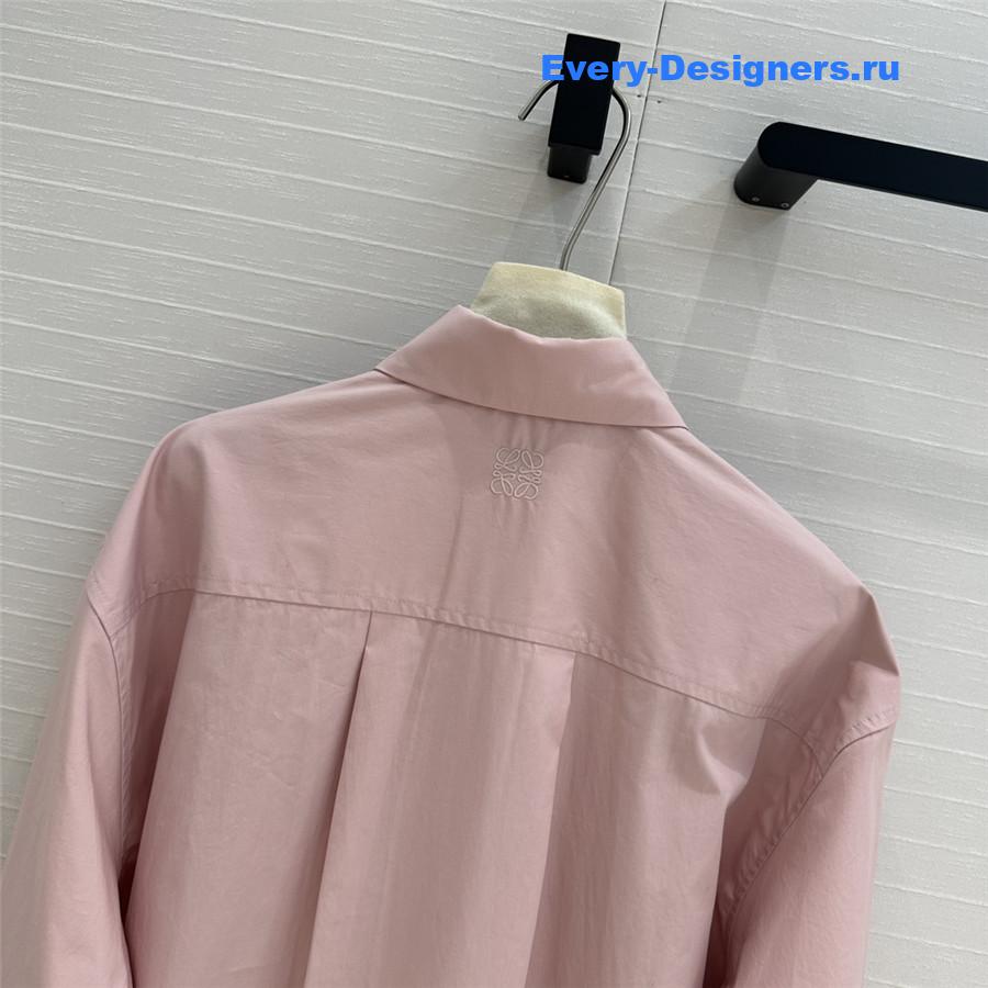 L0ew* asymmetric longline shirt in pink