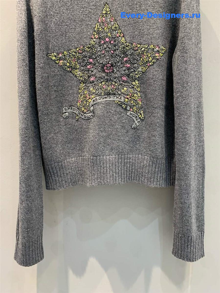D10r star embroidered cashmere sweater