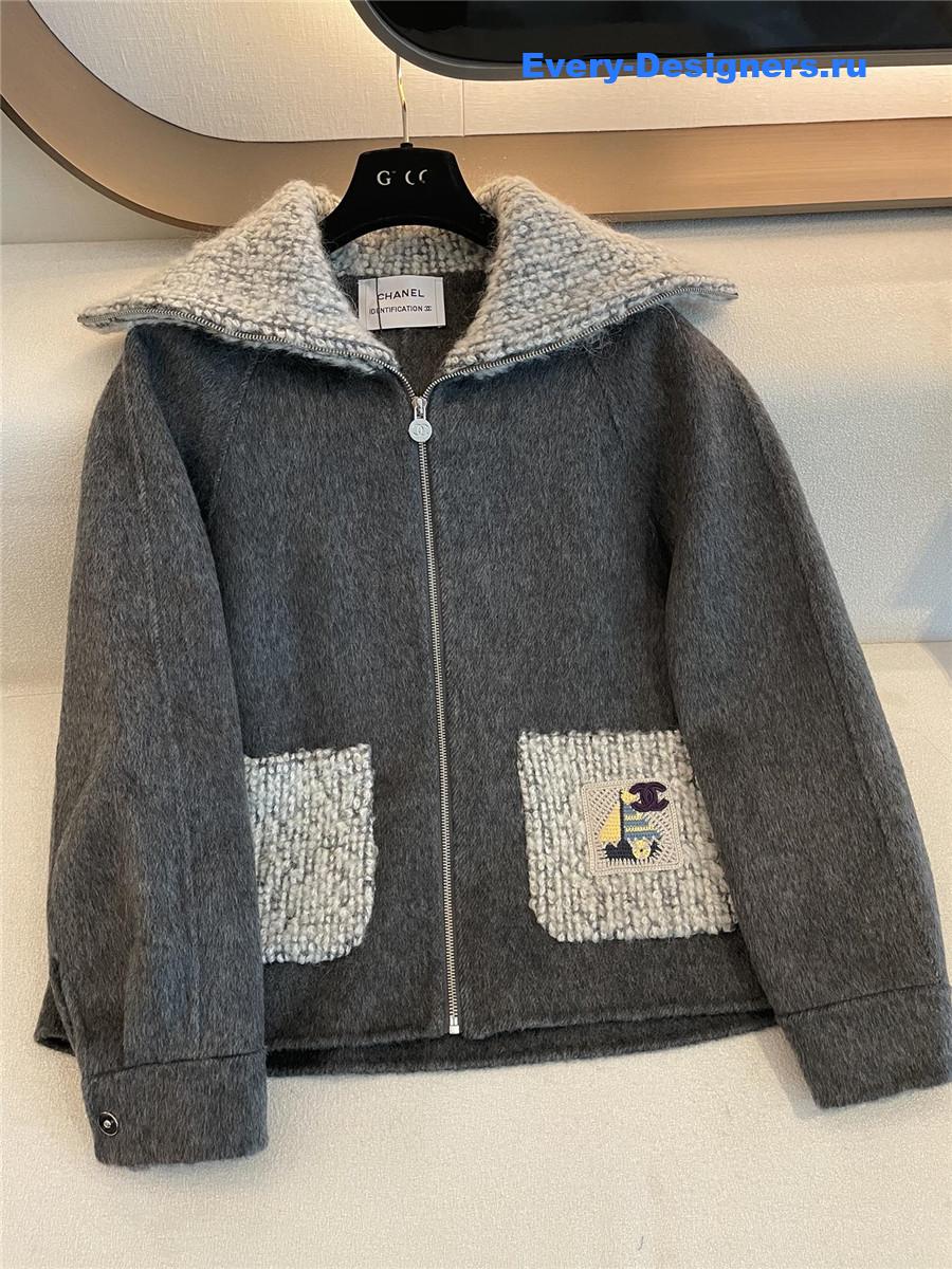 Ch**el ladies lapel knitted cardigan jacket