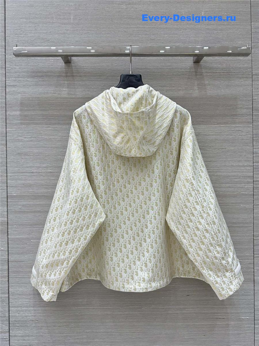 D10r oblique hooded jacket coat