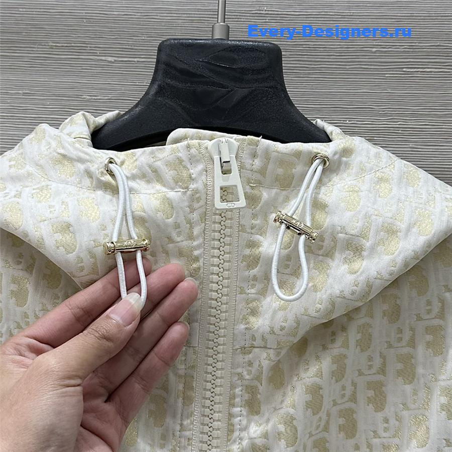 D10r oblique hooded jacket coat