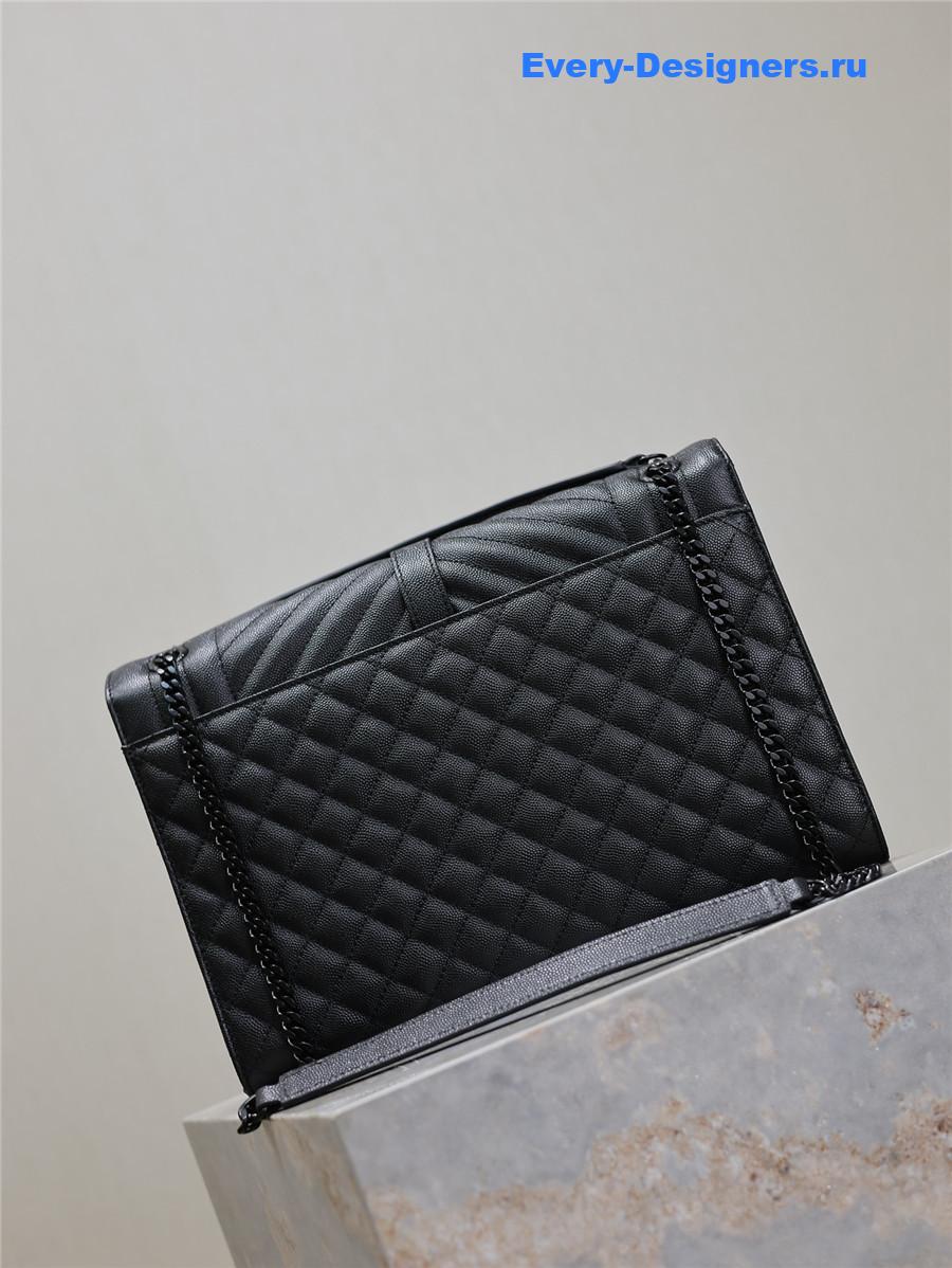 Sa1nt Lau*nt envelope triquilt large bag with black hardware