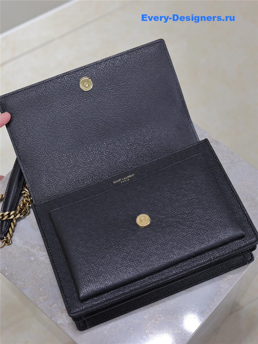 Sa1nt Lau*nt sunset medium leather shoulder bag black