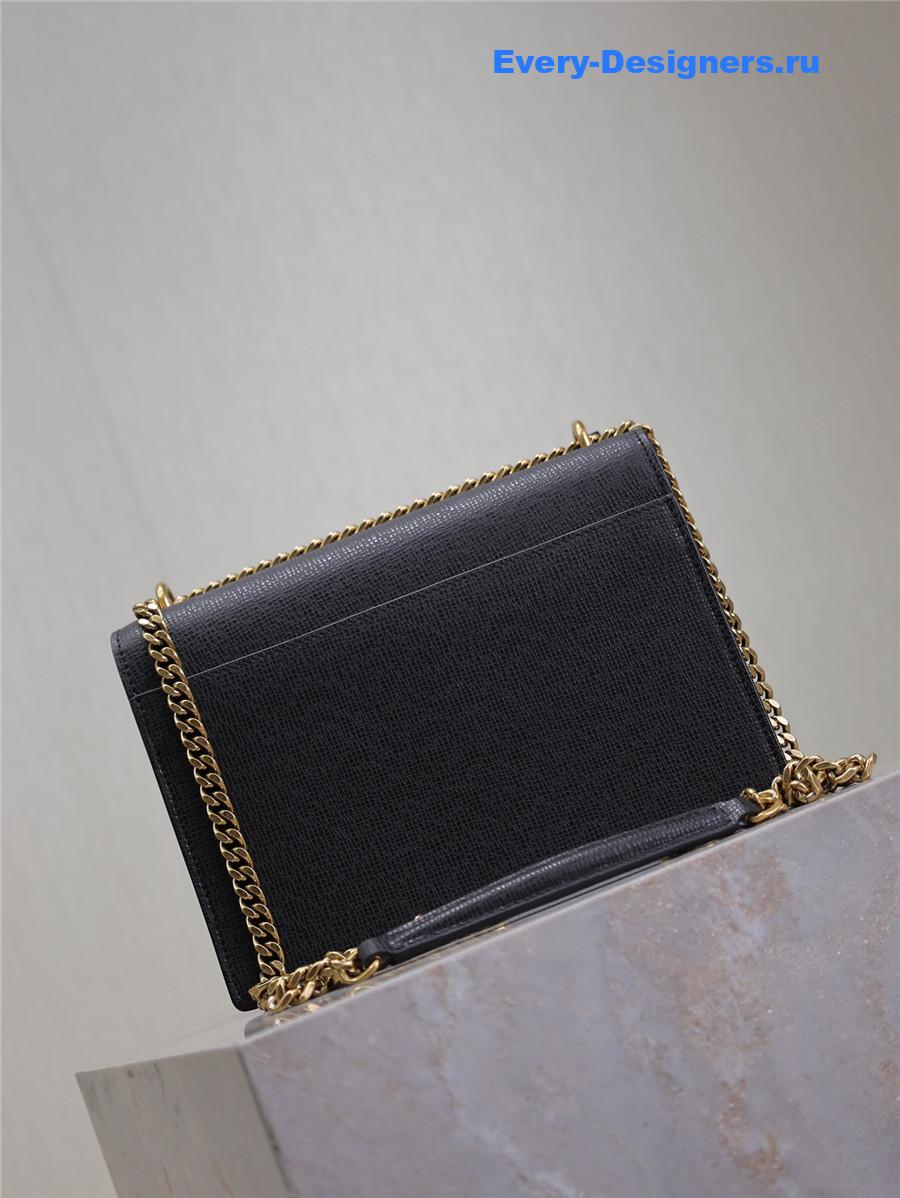 Sa1nt Lau*nt sunset medium leather shoulder bag black