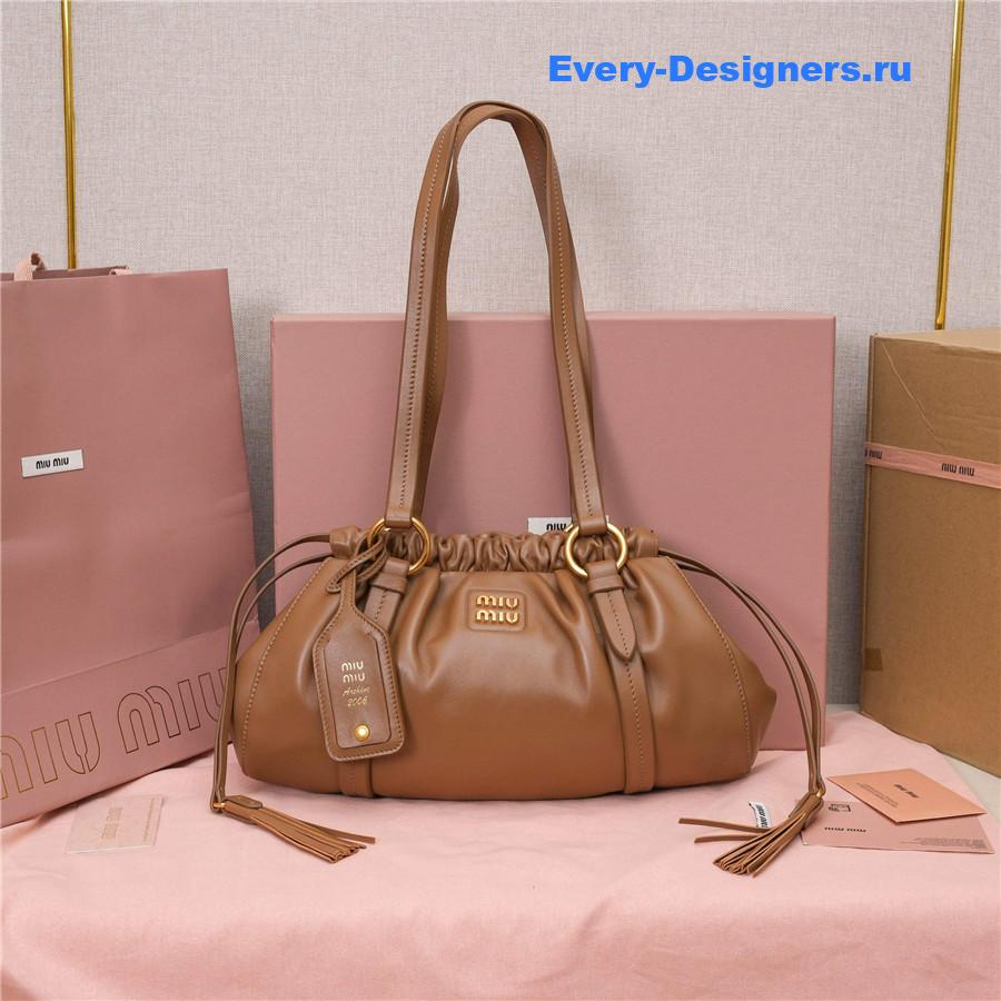 Miu Miu Joie Nappa Leather Shoulder Bag