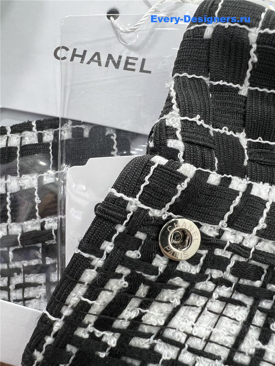 Ch**el tweed stand collar jacket